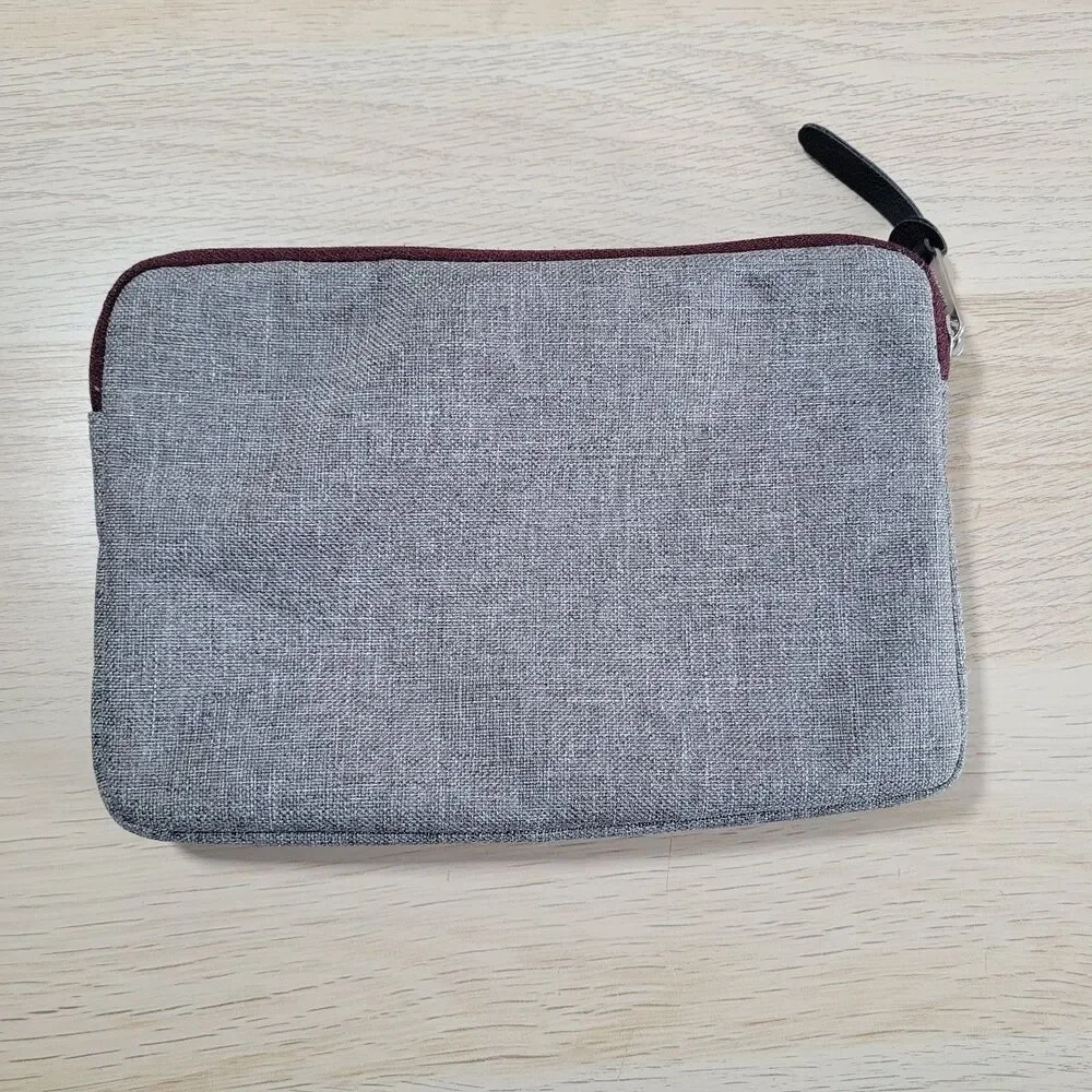 Herschel Supply Make Up Bag Virgin Atlantic Toiletry Cosmetic Zip Pouch Gray